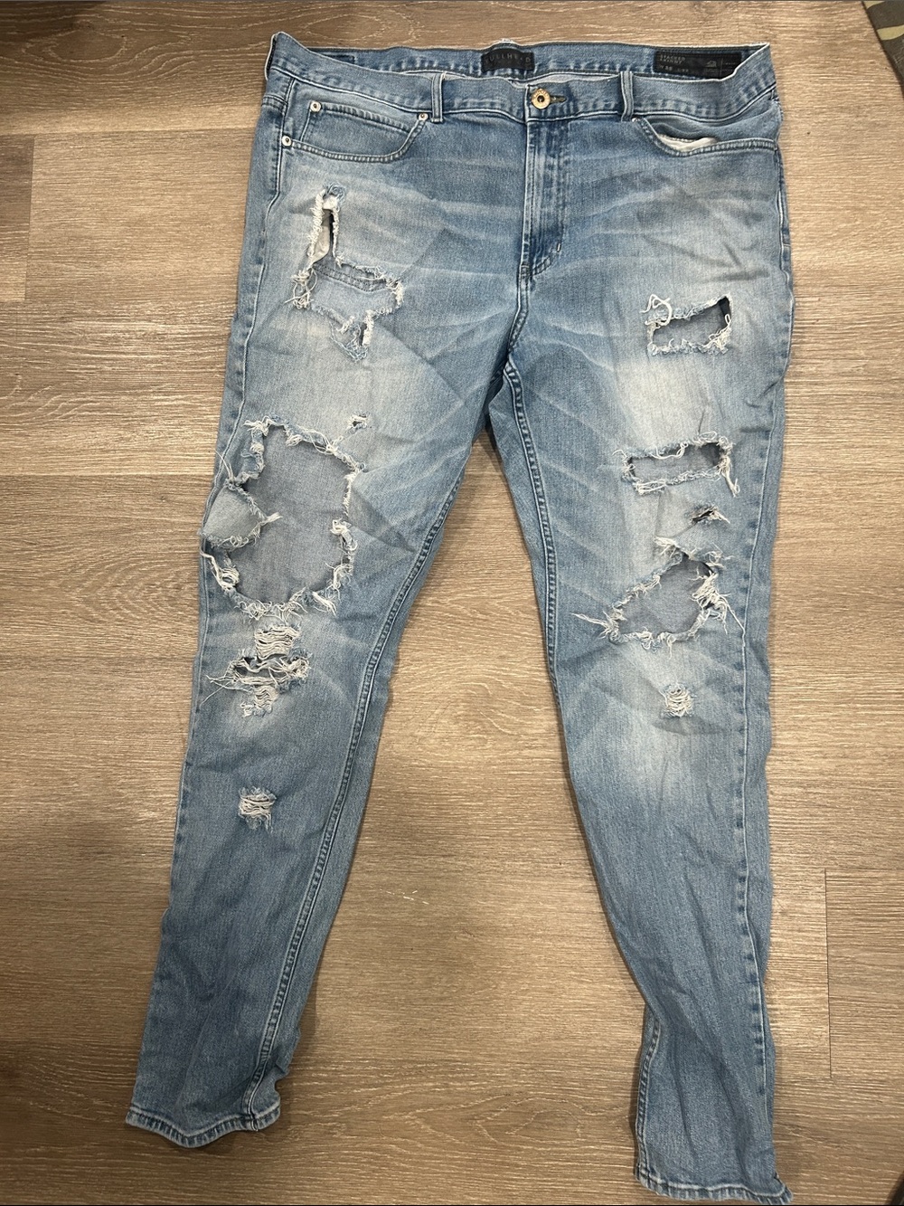 Men’s Skinny Distressed Light Blue Jeans